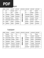 AAA Bright Academy Weekly Timetable | PDF