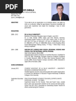 Download Jayson Donor Zabala Resume as of 22-24 September 2011 by Jayson Donor Zabala SN101130215 doc pdf