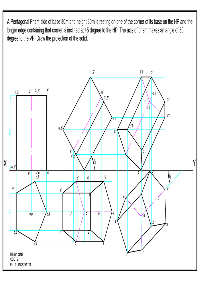 pentagonal prism-Model | PDF