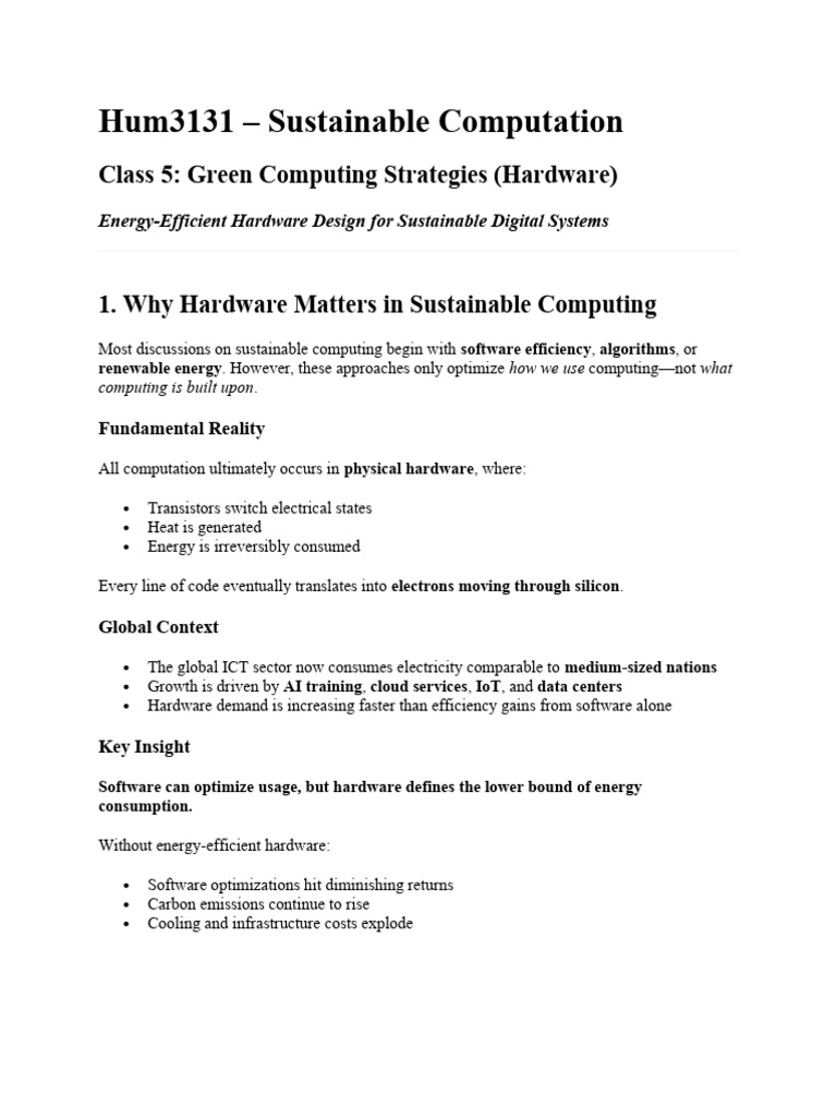 Class-5 | PDF | Computer Hardware | Central Processing Unit