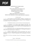 Memorandum of Understanding Between Pakistan & US
