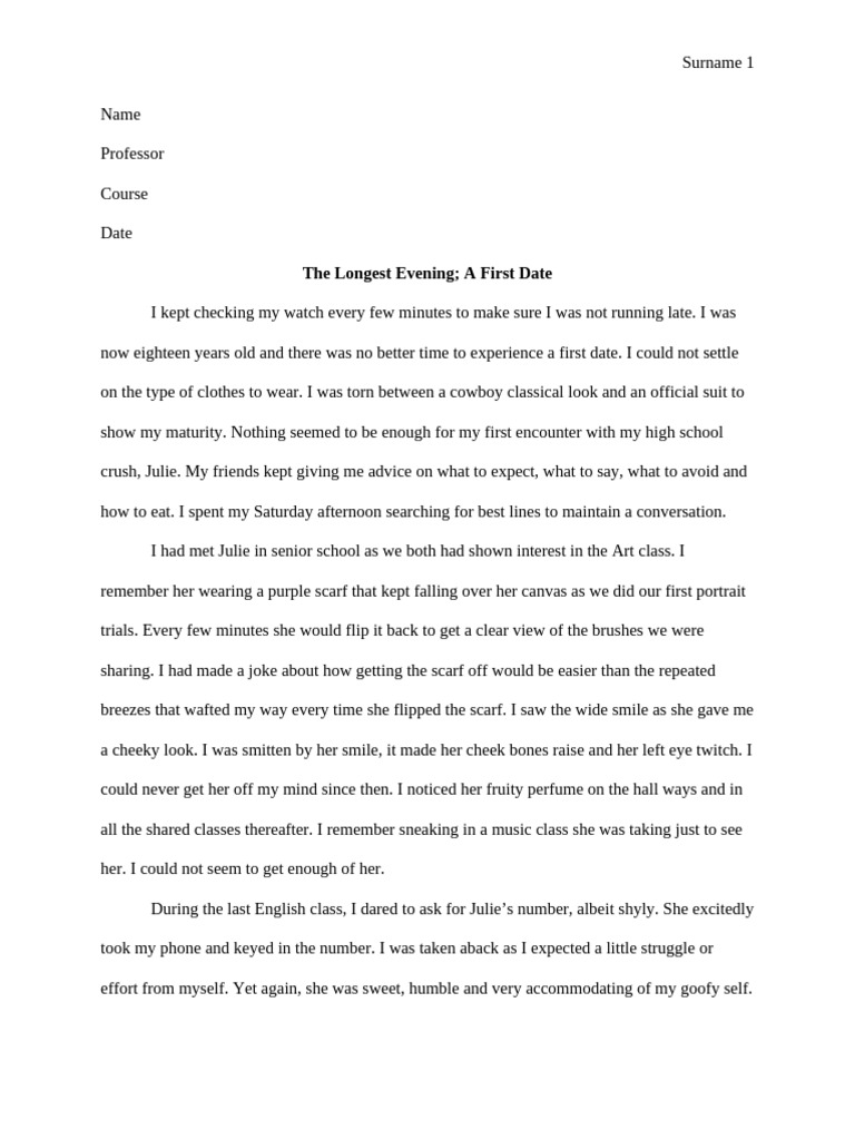 A First Date | PDF