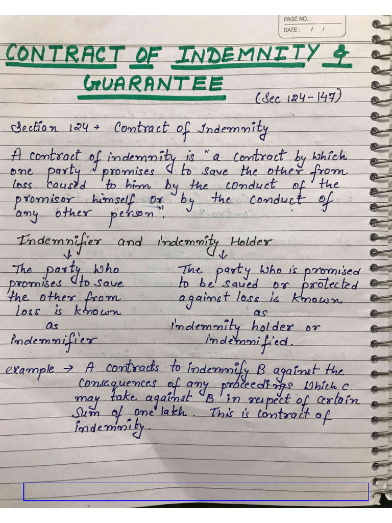 Contranct 2 Notes Part 1 | PDF