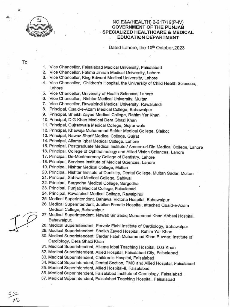 Clarification Revised-Leave-Rule 28.09.2023 | PDF | Lahore | Government ...
