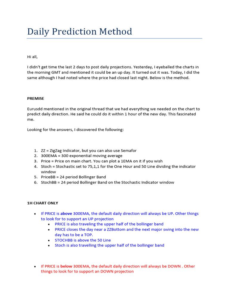 Daily Prediction Method | PDF