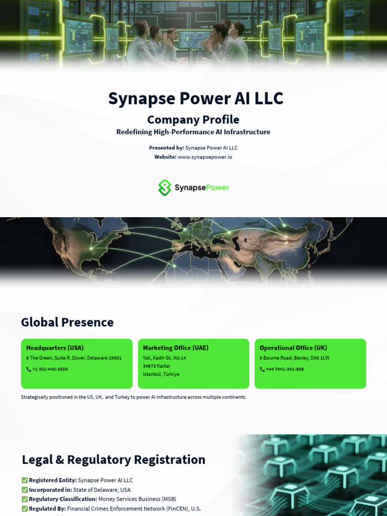 Synapse Power AI LLC - Company Profile 2026 | PDF | Computing