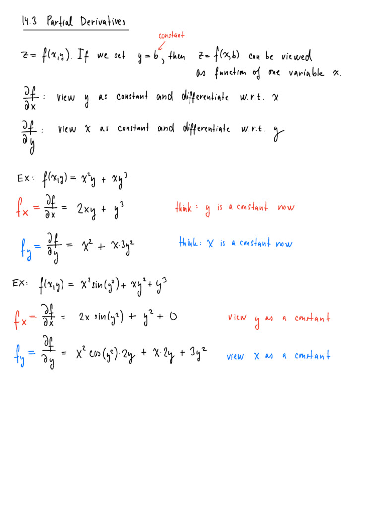 14.3+Notes | PDF | Derivative | Theoretical Physics