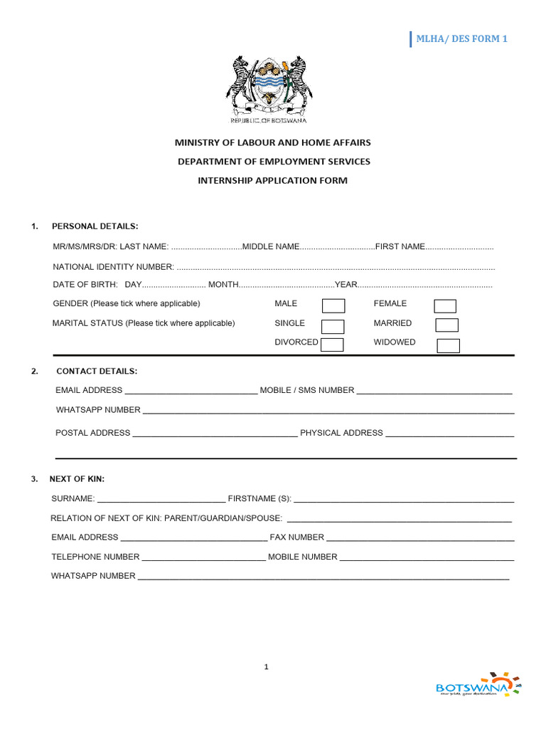 NIP Application Form | PDF