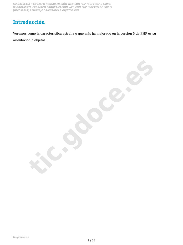 3lenguaje Orientado A Objetos PHP | PDF | Objeto (informática ...