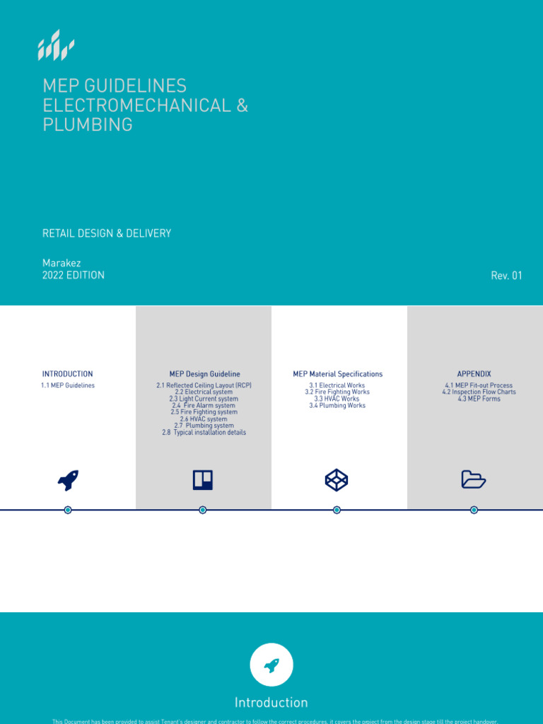 Marakez Retail MEP Guidelines - Rev 01 | PDF | Pipe (Fluid Conveyance ...