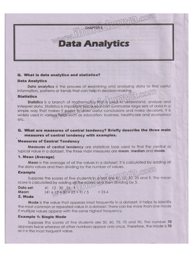 Chapter 5 Class 11 Maths Notes Punjab Board | PDF
