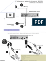 1220300 Kit Videovigilancia Cctv Con 4 Camaras de Seguridad y Grabacion