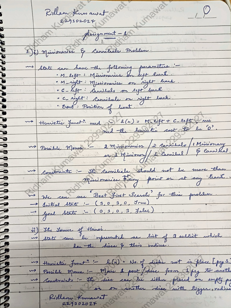 Assignment 1 AIML - Watermark | PDF