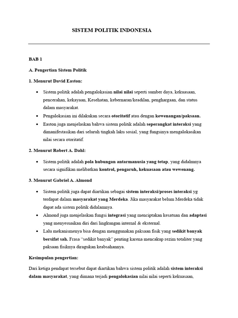 Sistem Politik Indonesia | PDF