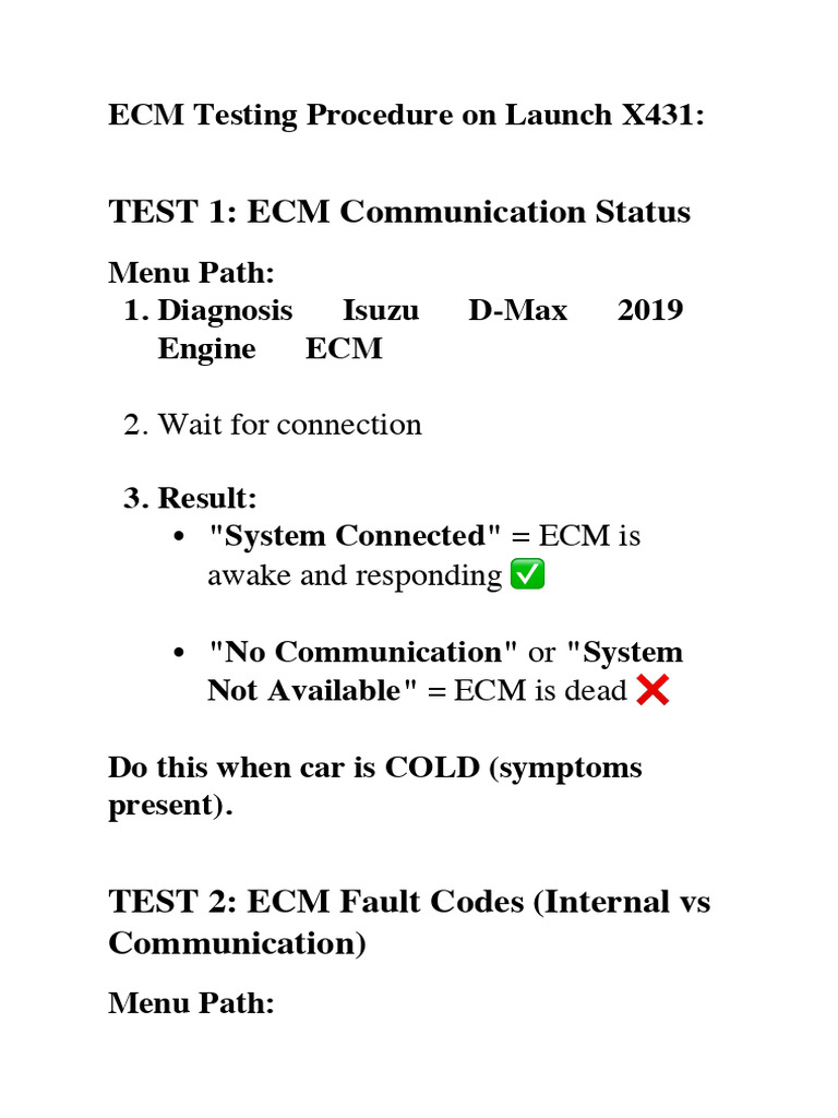 Launch-ECM-test | PDF | Throttle | Manufactured Goods