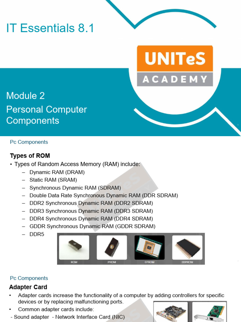 IT Essentials 8.1 Module 2 - Personal Computer Components | PDF | Solid ...