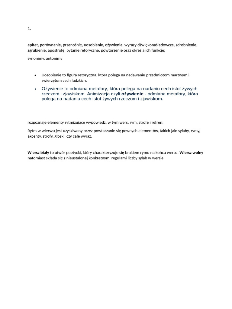  rodki Stylistyczne 8 Klasa PDF