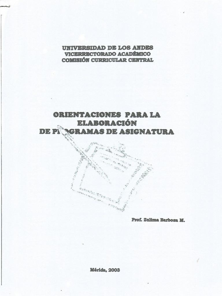Orientaciones para La Elaboración de Programas de Asignatura | PDF
