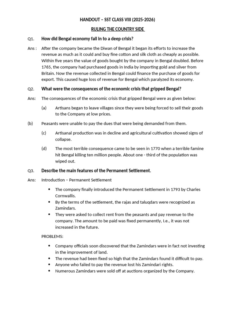 Handout - Ruling The Country Side - For Merge | PDF | Economies