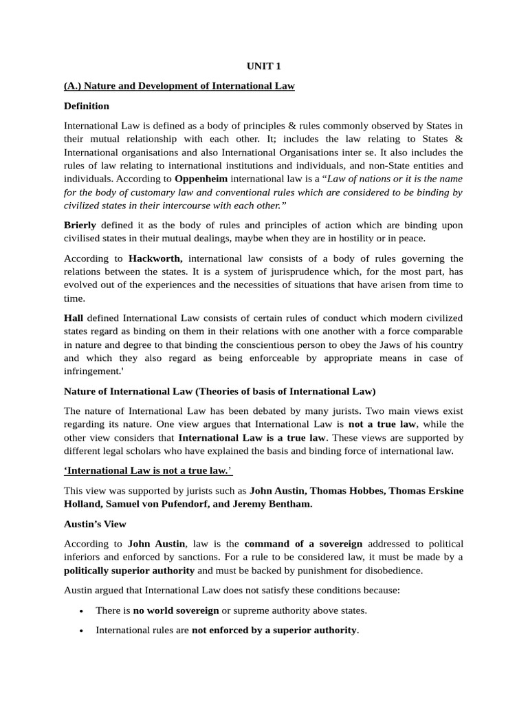 Pil 1&2 Unit | PDF | International Law | Sovereign State
