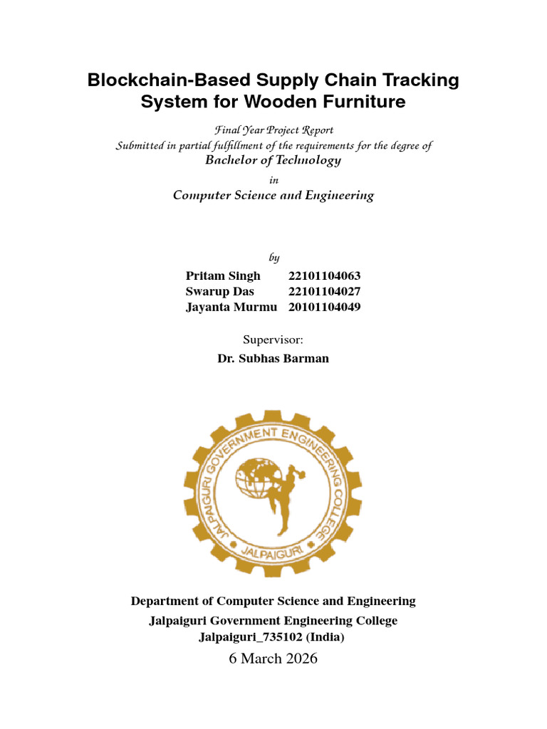 Design of A Blockchain Based Supply Chain Management System | PDF ...