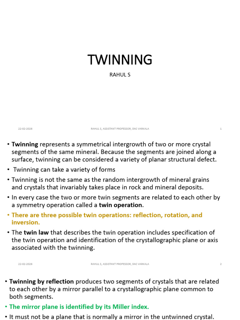 Twinning | PDF | Crystal Structure | Crystal