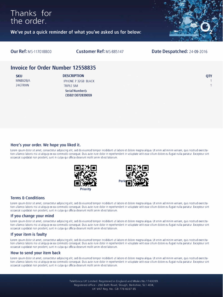 O2 Delivery Note | PDF