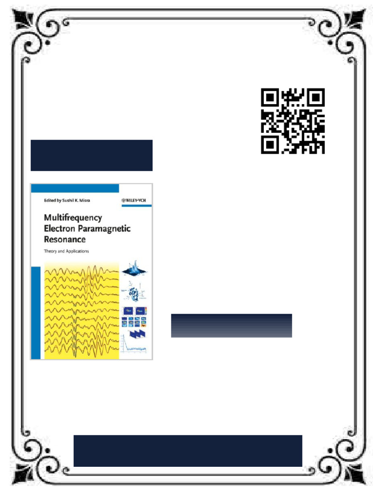 Multifrequency Electron Paramagnetic Resonance 1st Edition Sushil K ...