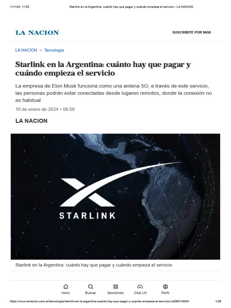 2023-1-10 - Starlink en La Argentina - Cuánto Hay Que Pagar y Cuándo ...