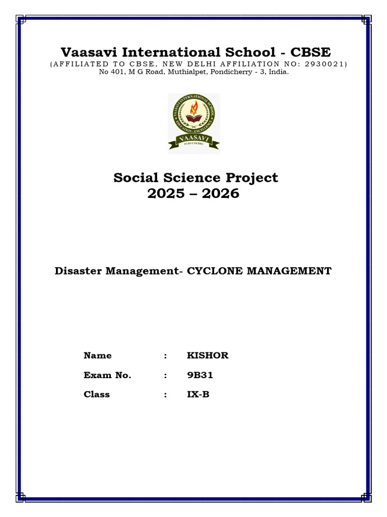 Front Page of the Project 2025-26 1 | PDF