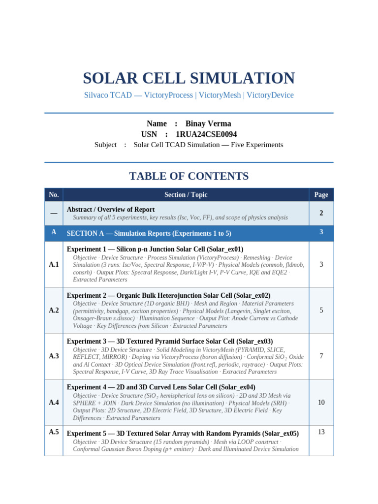 Solar Cell 1RUA24CSE0094 Final v2 | PDF | Solar Cell | Optics