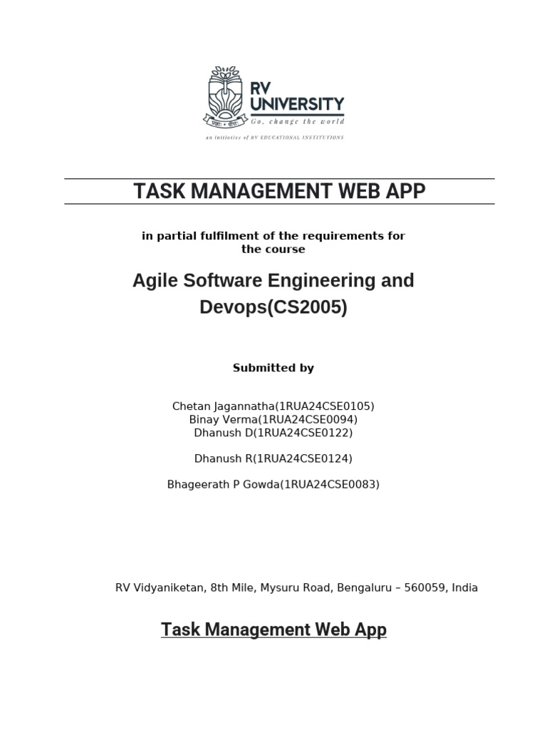Team - 5 Task Management Web App | PDF | Computer Engineering ...