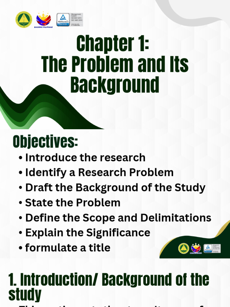 Chapter 1 The Problem and Its Background 20260309 080128 0000 | PDF ...
