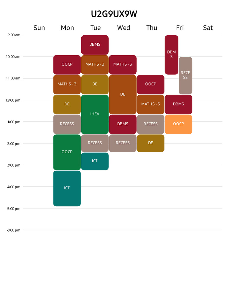 Timetable | PDF
