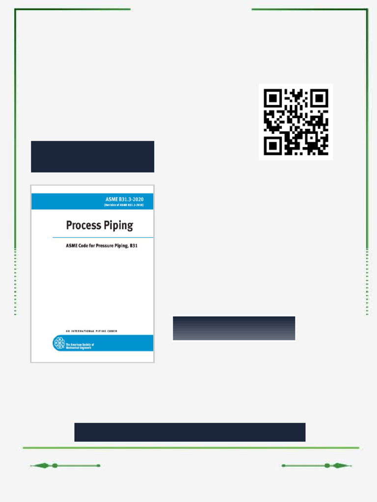 ASME B31 3 2020 Process Piping ASME Code For Pressure Piping B31 1st ...