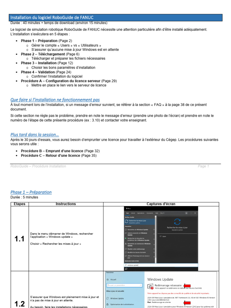 RoboGuide - Procedure Installation - V11 | PDF | Serveur (Informatique ...