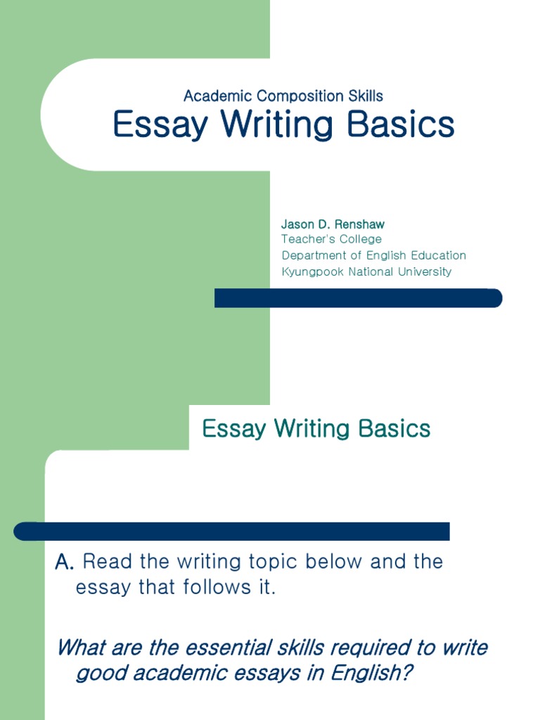 Basic English Language Skills Essay