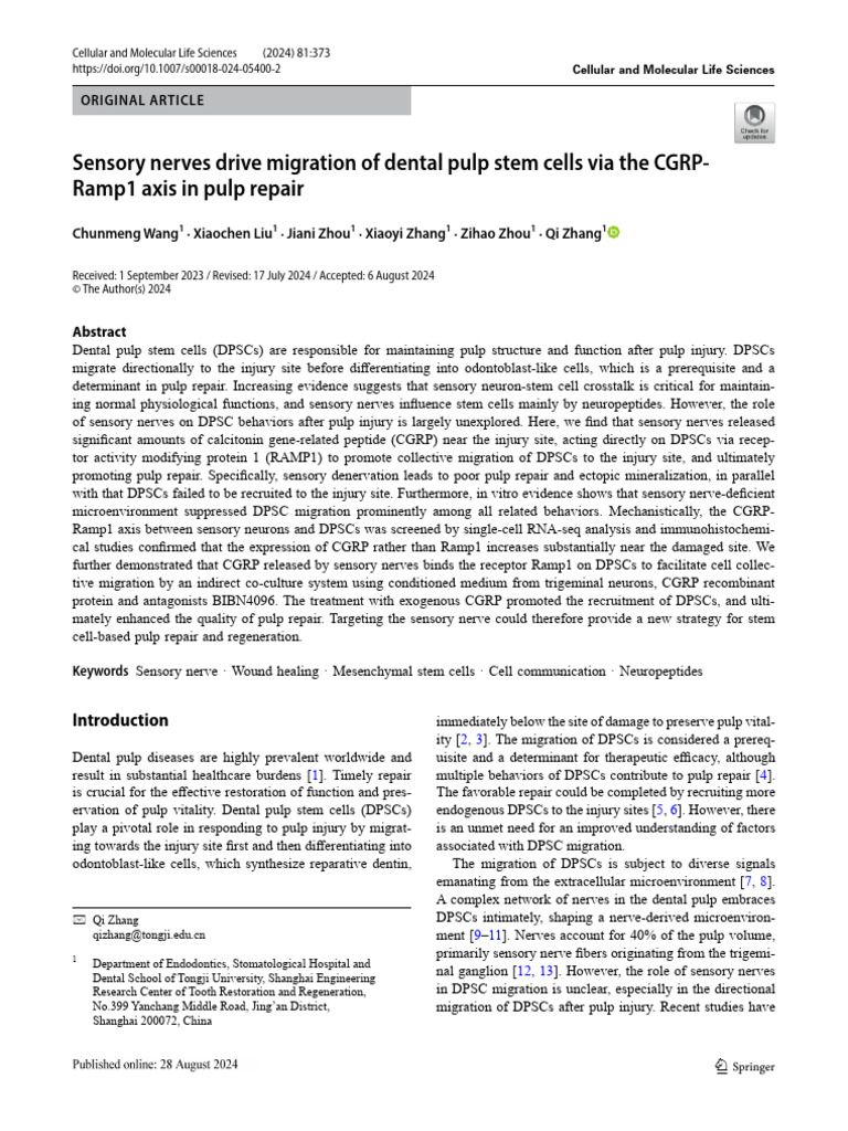 Dental Pulp Stem Cell | PDF | Real Time Polymerase Chain Reaction ...