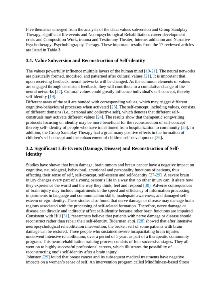 Five Thematics Emerged From the Analysis of the Data | PDF | Identity ...