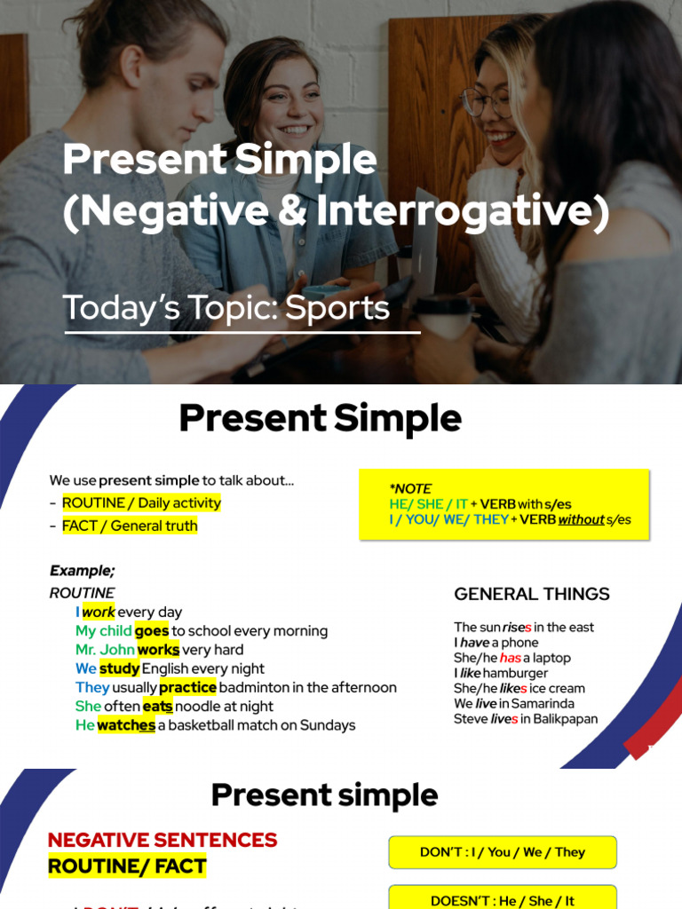 Present Simple Negative & Interrogative | PDF