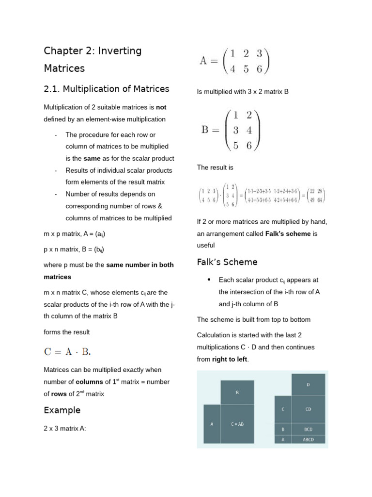 M2 - CH2 Inverting Matrices | PDF | Matrix (Mathematics) | Determinant