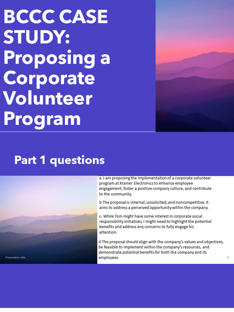 Case Study 9 | PDF | Volunteering | Employment