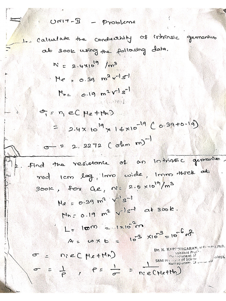 Unit 1 Problems | PDF