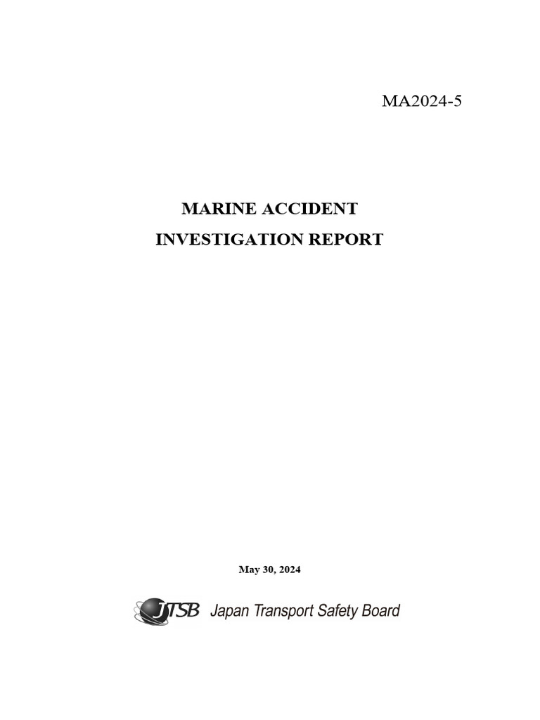 Marine Accident Investigation Report | PDF | Port And Starboard | Ships