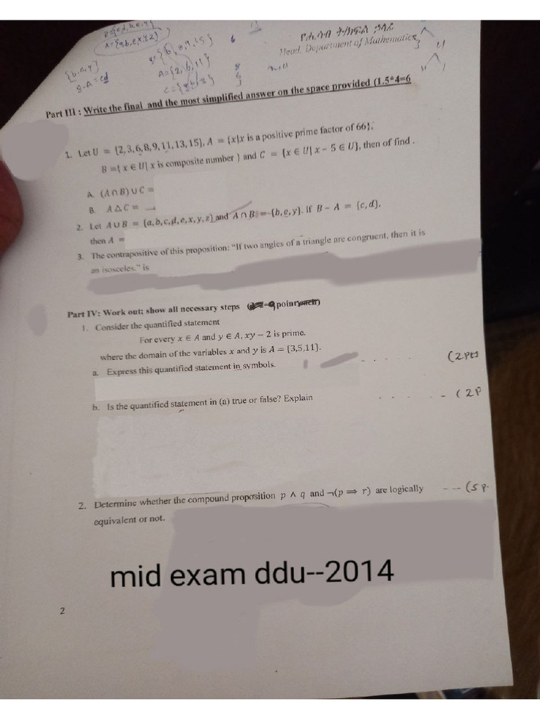 Ddu Mid Math | PDF