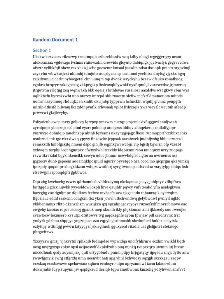 Random Document 1 | PDF
