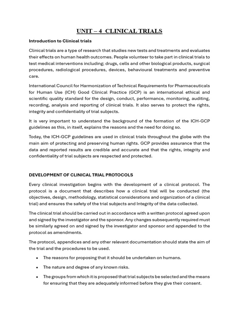 Unit_4_EL-Reg | PDF | Clinical Trial | Institutional Review Board