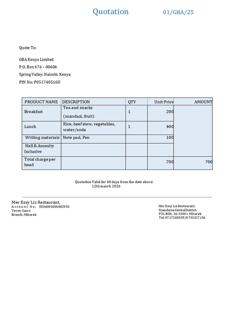 MERESY Quotation 2025-Revised | PDF