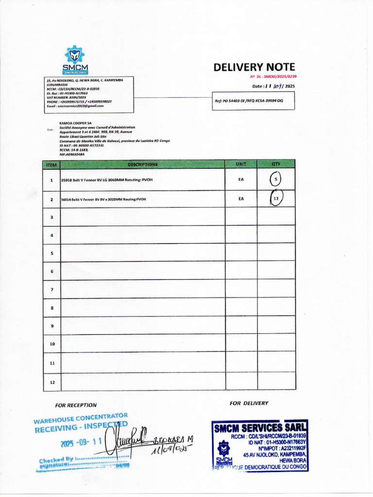 Delivery Note - 0239 | PDF