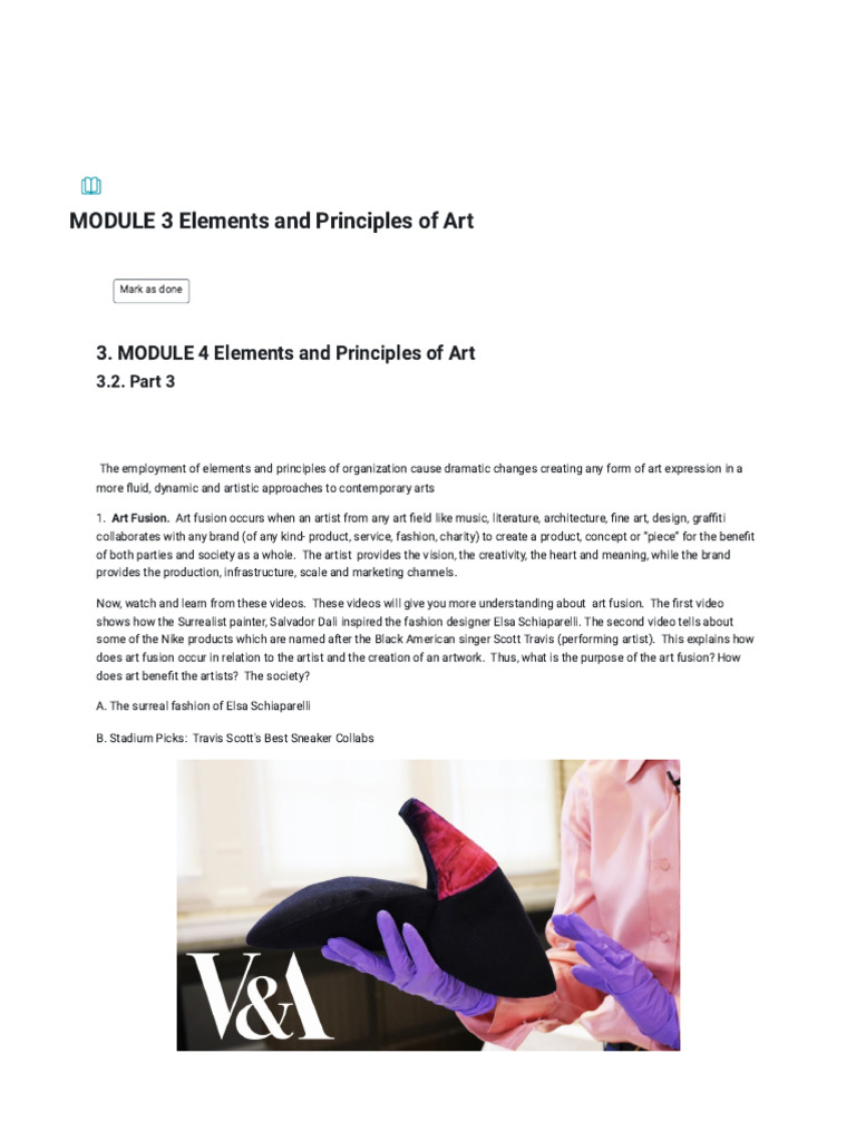MODULE 3 Elements and Principles of Art - Part 3 - NEUVLE | PDF ...